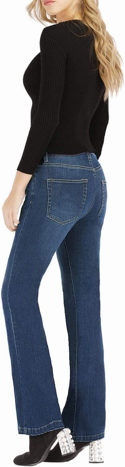 MetHera Women's Le Mel Classic Stretch Curvy Bootcut Jeans