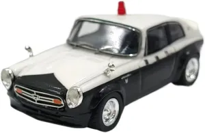 Mini Cars Replica 1:64 for Honda S800 White and Black Police Department Resin Car Model Family Living Room Decoration Race Car Birthday Party Decorations