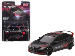 Mini GT Honda Civic Type R (FK8), Matte Black MGT00023-MJ - 1/64 Scale Diecast Model Toy Car
