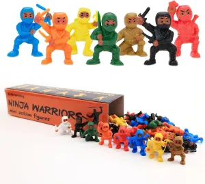 Mini Ninja Action Figures Gift Set - 36pcs Party Supplies & Birthday Cake Toppers