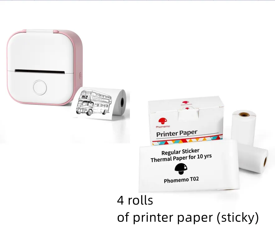 Mini-Printer, Portable Mini-Bluetooth with WiFi. Mobile Phone Pocket Printer/Label Machine