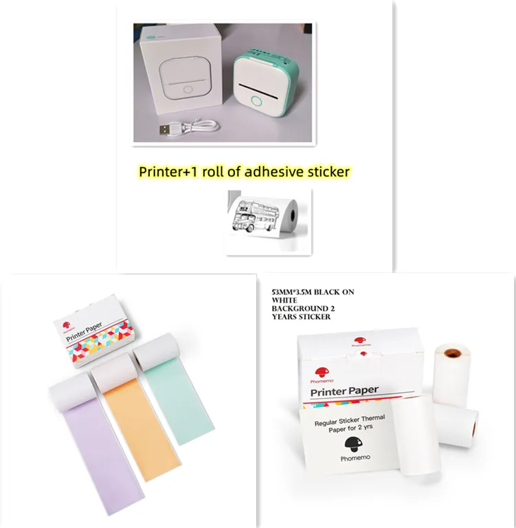 Mini-Printer, Portable Mini-Bluetooth with WiFi. Mobile Phone Pocket Printer/Label Machine
