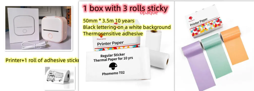 Mini-Printer, Portable Mini-Bluetooth with WiFi. Mobile Phone Pocket Printer/Label Machine