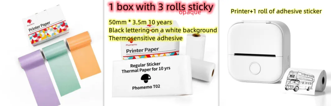 Mini-Printer, Portable Mini-Bluetooth with WiFi. Mobile Phone Pocket Printer/Label Machine