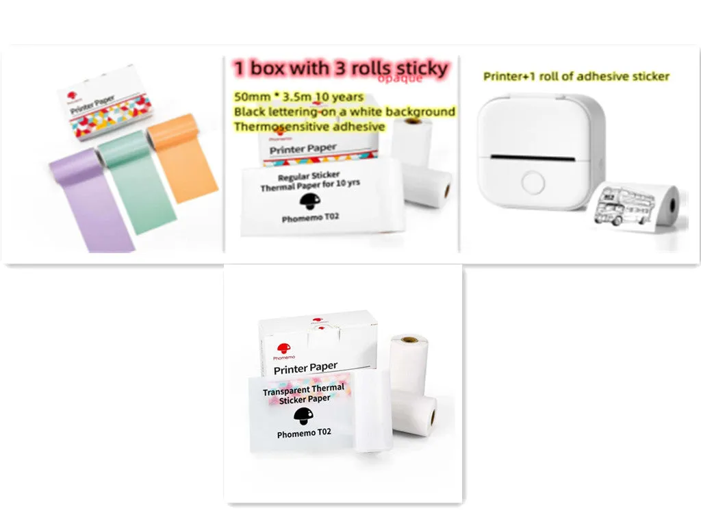 Mini-Printer, Portable Mini-Bluetooth with WiFi. Mobile Phone Pocket Printer/Label Machine