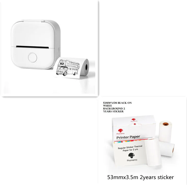 Mini-Printer, Portable Mini-Bluetooth with WiFi. Mobile Phone Pocket Printer/Label Machine