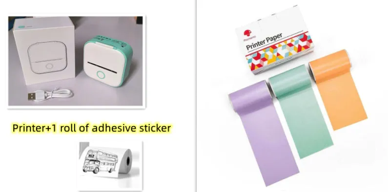 Mini-Printer, Portable Mini-Bluetooth with WiFi. Mobile Phone Pocket Printer/Label Machine