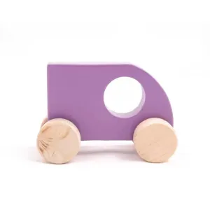 Mini Sumo Violet Wooden Push Car Toy - Small Size (6-24 Months)