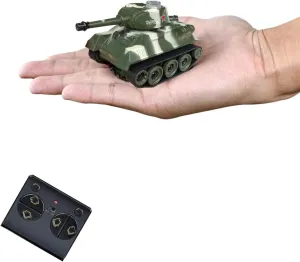Mini WWII Gray German Tiger RC Tank Toy 1/72 Scale Model Electronic Radio Remote Control Vehicle Tank