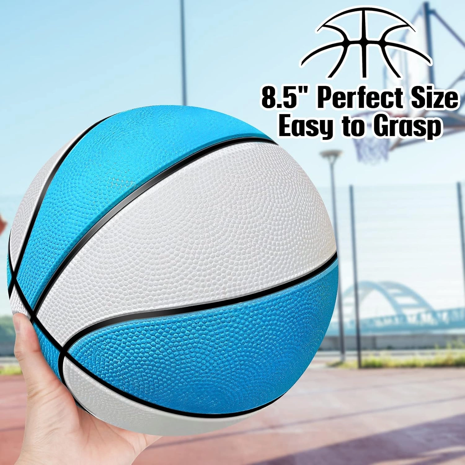 Mini Basketball Replacement 8.5 Inch Pool Basketballs Ball Hoop Indoor Outdoor Toy, Fits All Standard Swimming Pool Basketball Hoop Pool Game Toy Water Games