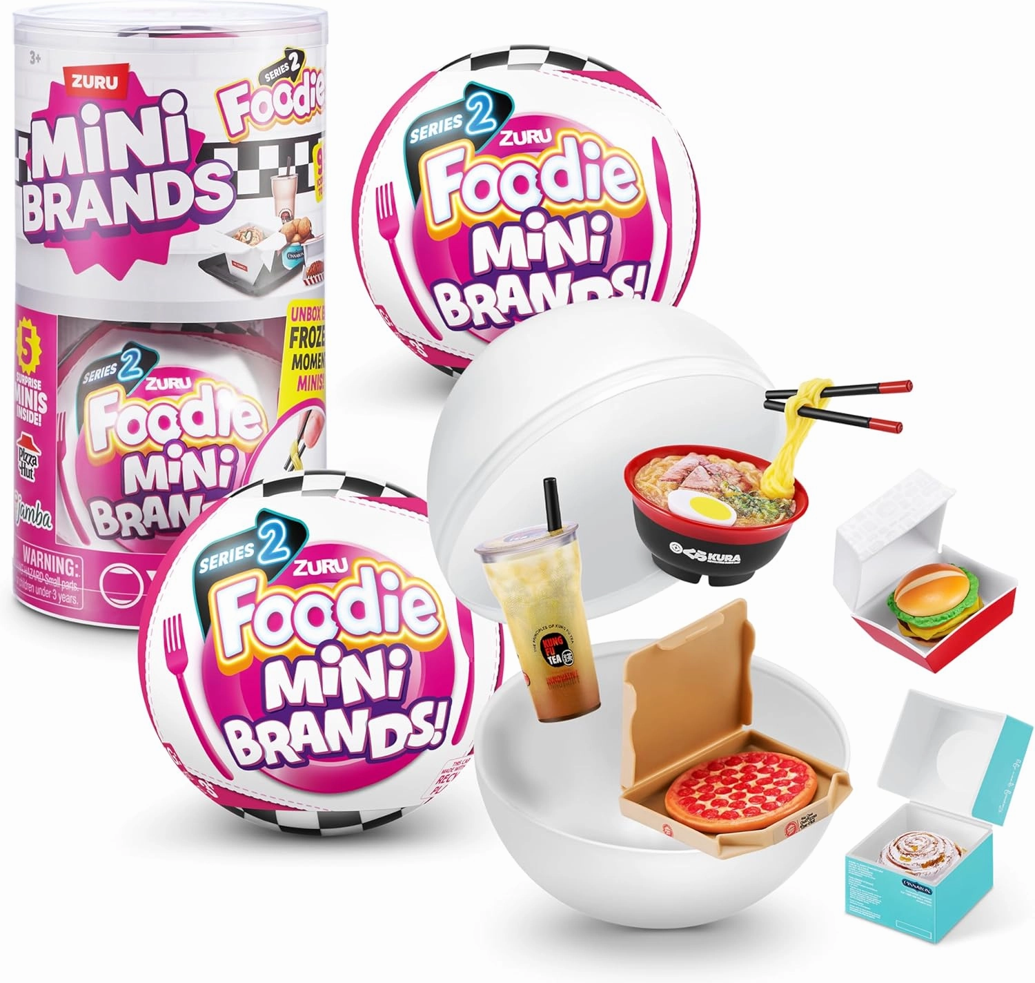 Mini Brands Foodie Series 2 (2 Pack) by ZURU Real Miniature Fast Food Brands Collectible Toy, 5 Mystery Brands for Girls, Teens, Adults, Collectors Perfect Stocking Stuffer and Gift