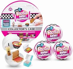 Mini Brands Mini Foodies Series 2 Collector Kit (3 Pack   Collector Case) by ZURU, Mystery Capsule Real Miniature Brands Collectable Toy, Collectibles, Fast Food Toys and Shopping Accessories