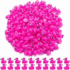 Mini Resin Ducks, 300 Pcs Tiny Ducks, Pink Flamingo Figurine, Resin Animals Toy for Cake Topper, Garden, Dollhouse, DIY Crafts, Party, Aquarium Decor