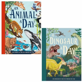 Miranda Smith Collection 2 Books Set A Dinosaur A Day, An Animal a Day Hardcover