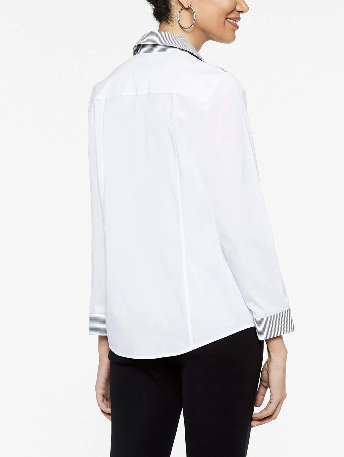 MISOOK Classic Stripe Cotton Button-Up Shirt