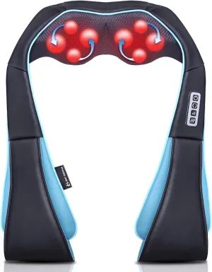 Mo Cuishle Shiatsu Neck and Shoulder Massager with Heat – Deep Kneading Massage for Relaxation – Ideal for Christmas, Mother's Day, Father's Day, Gifts for Men, Women, Mom and Dad