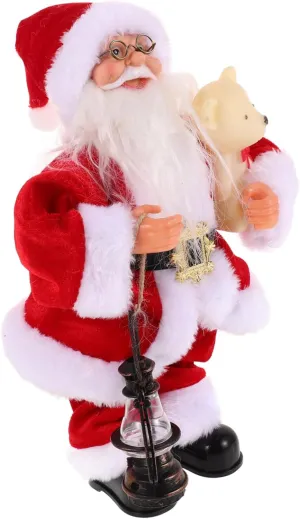 Mobestech Electric Santa Claus Toy Musical Dancing Christmas Decor Plush Santa Figure Boys and Girls