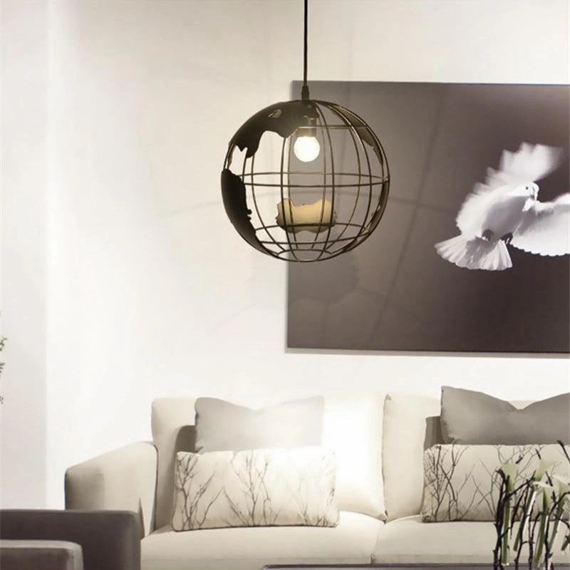 Modern Nordic World Globe Hanging Light