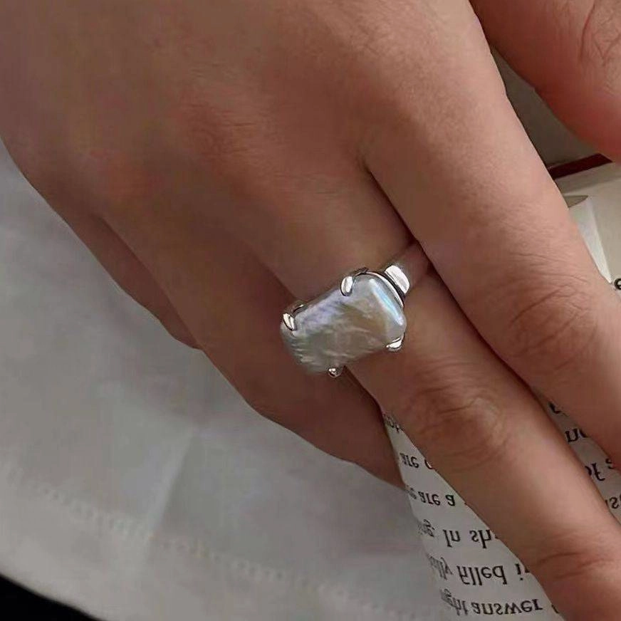Modern Rectangle Baroque Stacking Rings