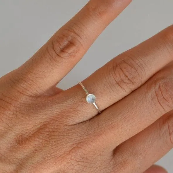 Moonstone Ring 4mm