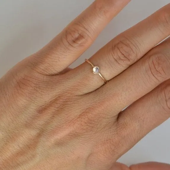 Moonstone Ring 4mm