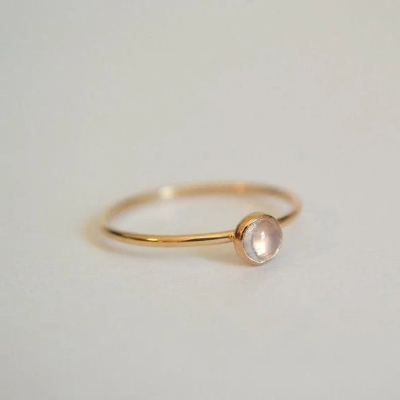 Moonstone Ring 4mm