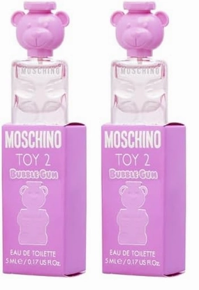 MOSCHINO Toy 2 Bubble Gum for Women - 0.17 oz EDT Spray (Mini) (Pack of 2)