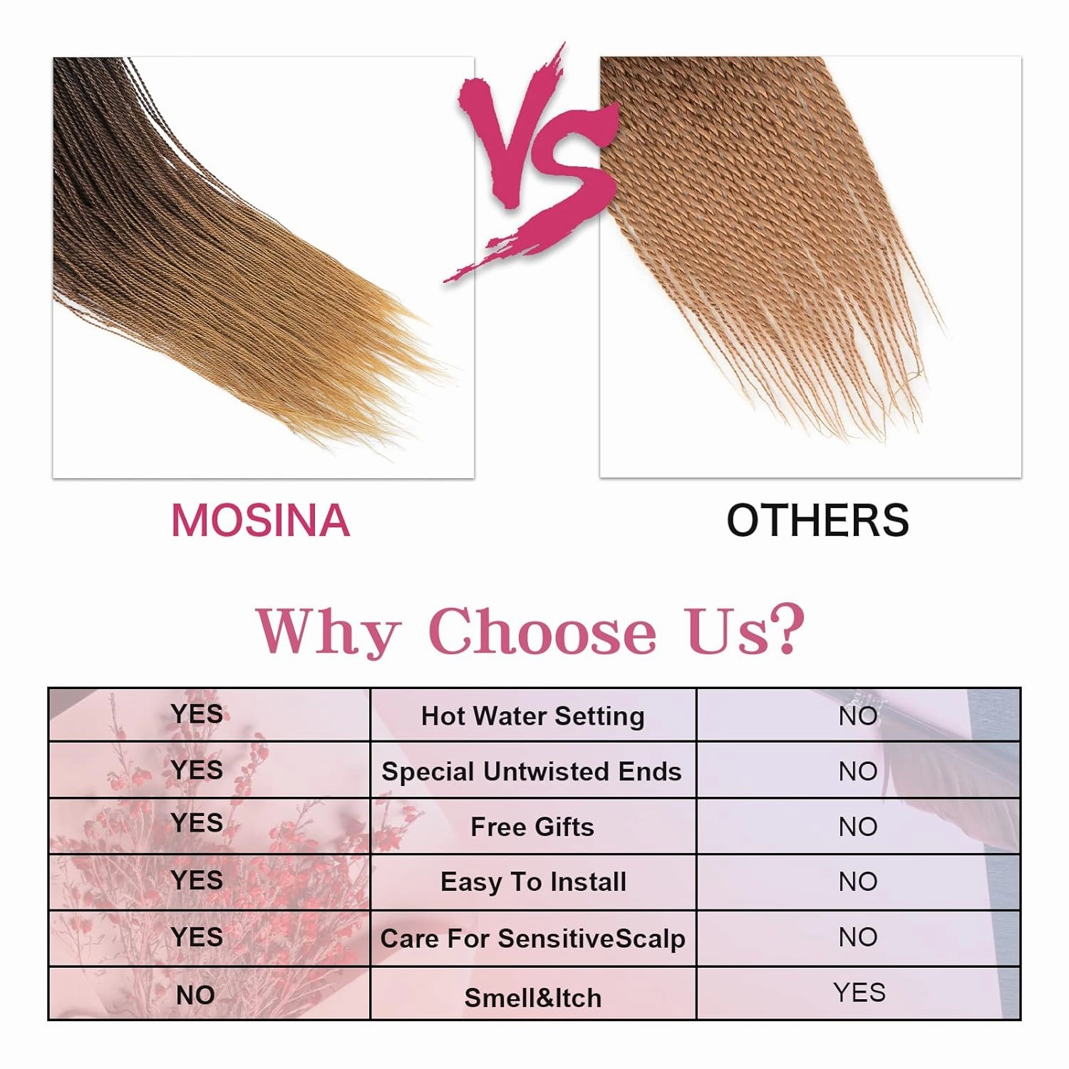 MOSINA Senegalese Twist Crochet Hair, 18 Inch Ombre Crochet Hair For Black Women Professional Synthetic Hair 8 Packs Crochet Braid With Natural Ends(18 Inch,1B/27)