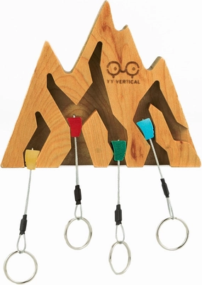 Mountain Decor Keyholder in Wood Wall Decor Ideal Gifts for Mountain Climbers 4 Key Rings Included Perfect for Mountain Lovers
