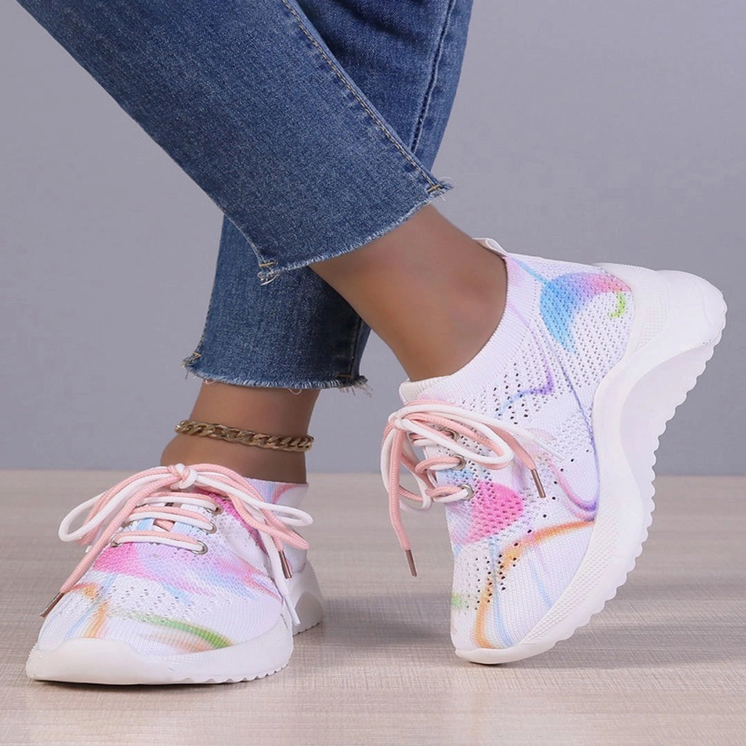 Multicolor Women's Breathable Lightweight Athletic Sneakers