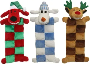 Multipet Loofa® Christmas Squeaker Mat Assortment - Assorted Characters 12"