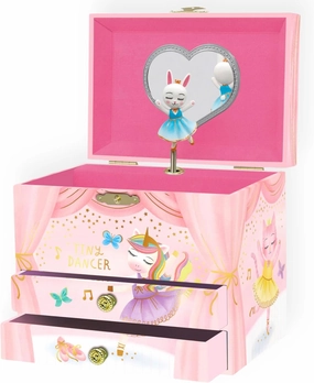 Musical Ballerina Jewelry Box for Girls - Kids Music Box with Spinning Ballerina, Ballerina Birthday Gifts for Little Girls, Jewelry Boxes, 6.8 x 5.3 x 6 in - Ages 3-10