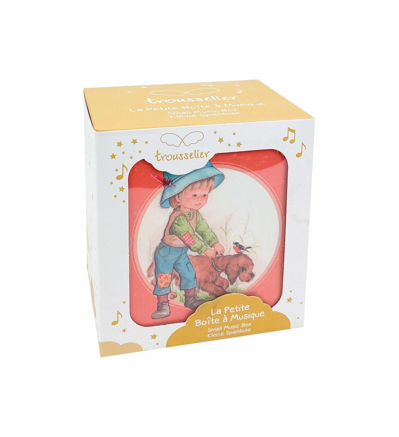 Musical Treasure Box - Jeanne Lagarde Childhood Memory - Pet - Ideal Gift for Children - Mozart's Menuet - Orange