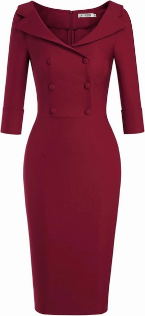 MUXXN Women's Classic Vintage Sweetheart Neckline Cocktail Prom Tea Dress