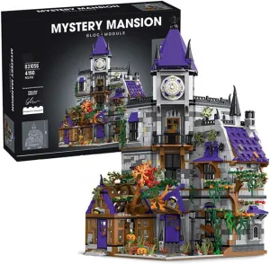 Mystery Mansion Building Kit,MOC Medieval Castle House Architecture with Lighting,City Street View Toy for Home and Office Decor, Gifts for Halloween or Christmas for Adults(4190 Pcs)