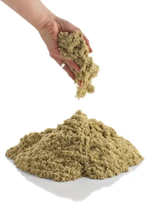 Natural 5 Pound Refill Pack - Including: 5 Pounds Moldable Indoor Play Sand, Storage Container and Inflatable Sandbox