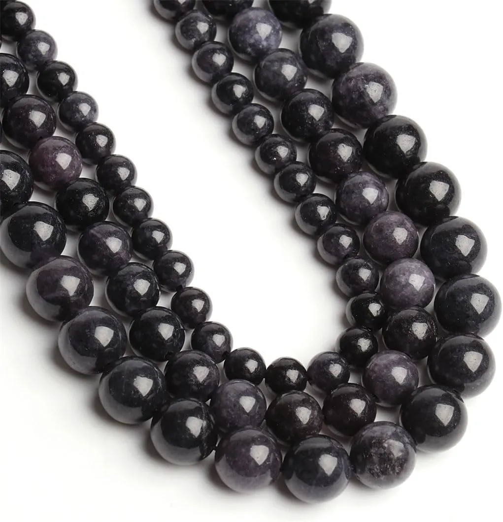Natural Carbonado Stone Beads 6 8 10Mm Minerals Round Loose Beads for Jewelry Making DIY Waist Chain Accessories 15'' Black 10mm 36pcs beads