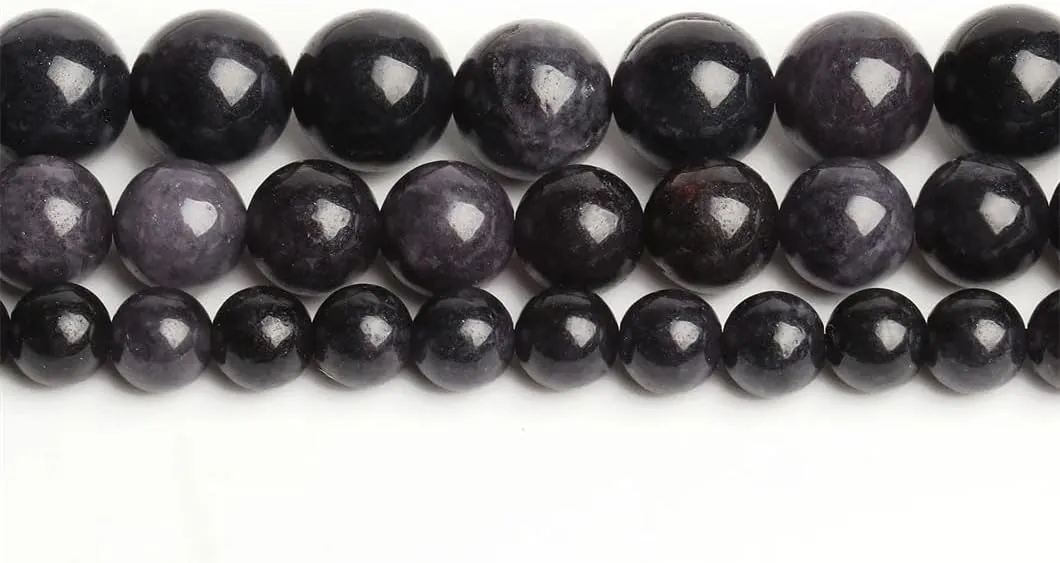 Natural Carbonado Stone Beads 6 8 10Mm Minerals Round Loose Beads for Jewelry Making DIY Waist Chain Accessories 15'' Black 10mm 36pcs beads