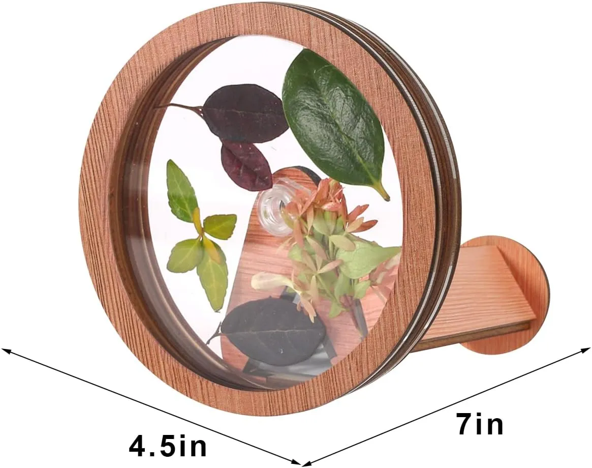 Natural DIY Kaleidoscope Kit, New Wooden Magic Rotating Kaleidoscope Making Set for Nature Lovers, Best Gift, Outdoor Classic Handmade Education Toys for Kids (1 Pc Round)