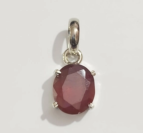 Natural Gomed Hessonite Garnet Certfied Necklace - precious Oval Shape Stone Pendant 9.55 Carat ( 10.25 Ratti ) Pure 925 Sterling Silver Pendant