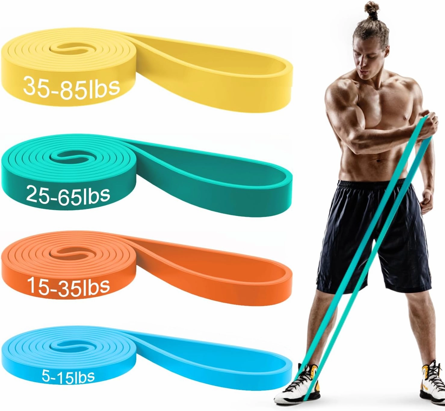 Natural Latex Resistance Bands – Full-Body Pull-Up Assist & Workout Set for All Fitness Levels