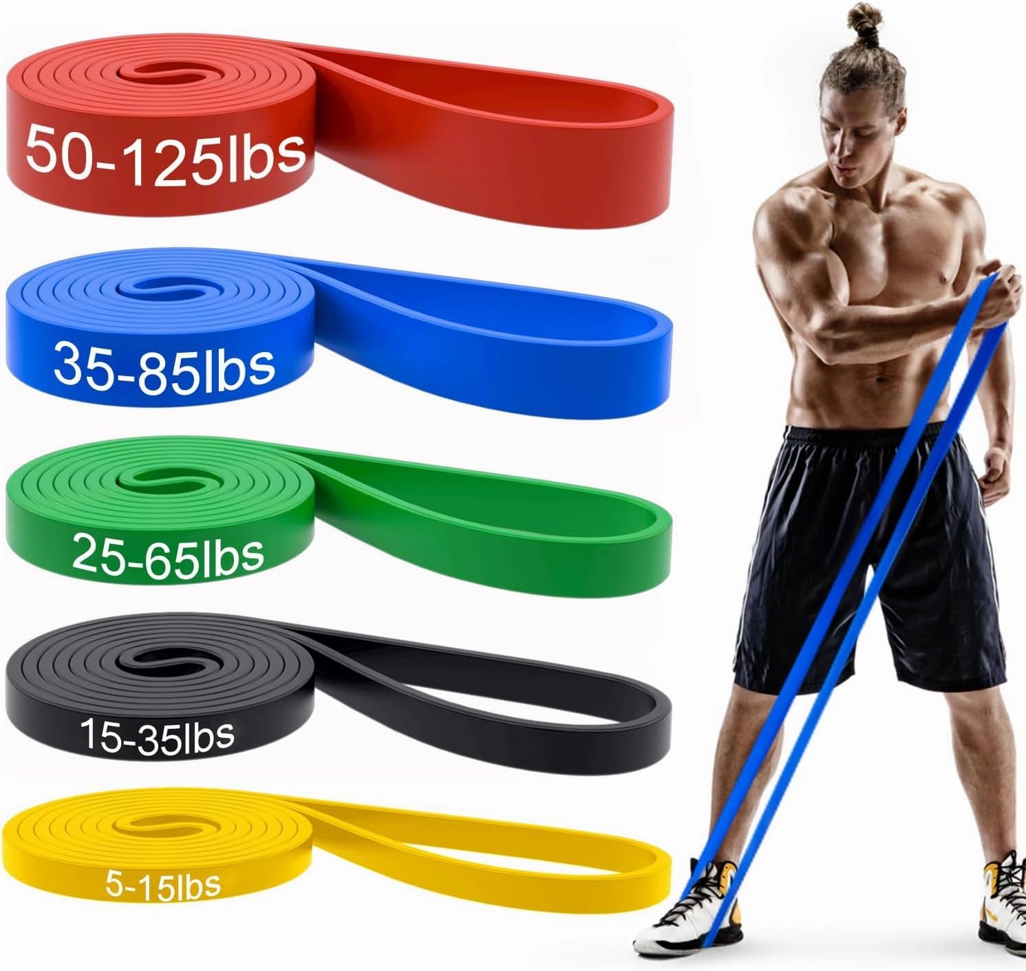 Natural Latex Resistance Bands – Full-Body Pull-Up Assist & Workout Set for All Fitness Levels