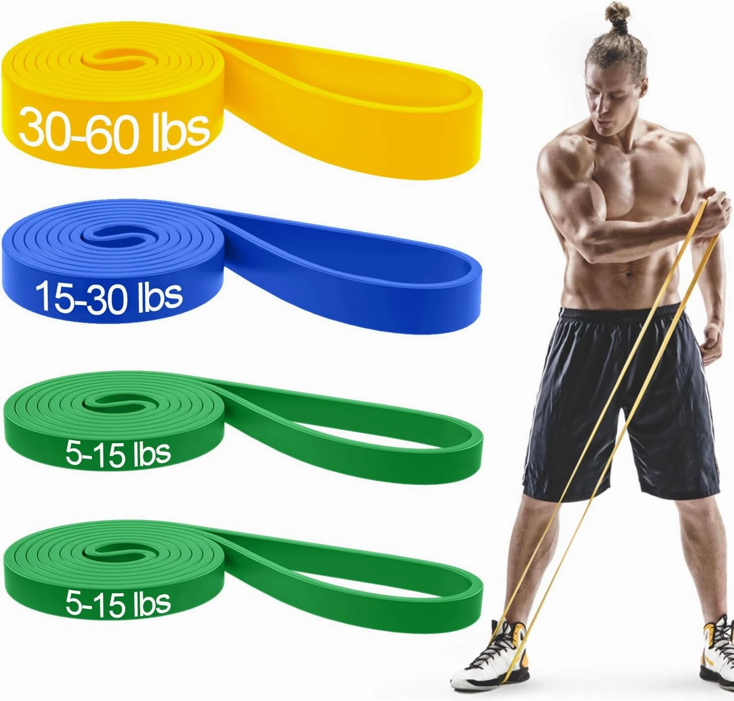 Natural Latex Resistance Bands – Full-Body Pull-Up Assist & Workout Set for All Fitness Levels