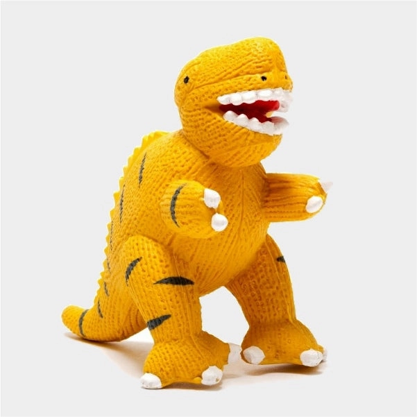 Natural Rubber T Rex Dinosaur Toy, Bath Toy & Teether