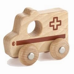 Natural Wooden Emergency Cars by Viga