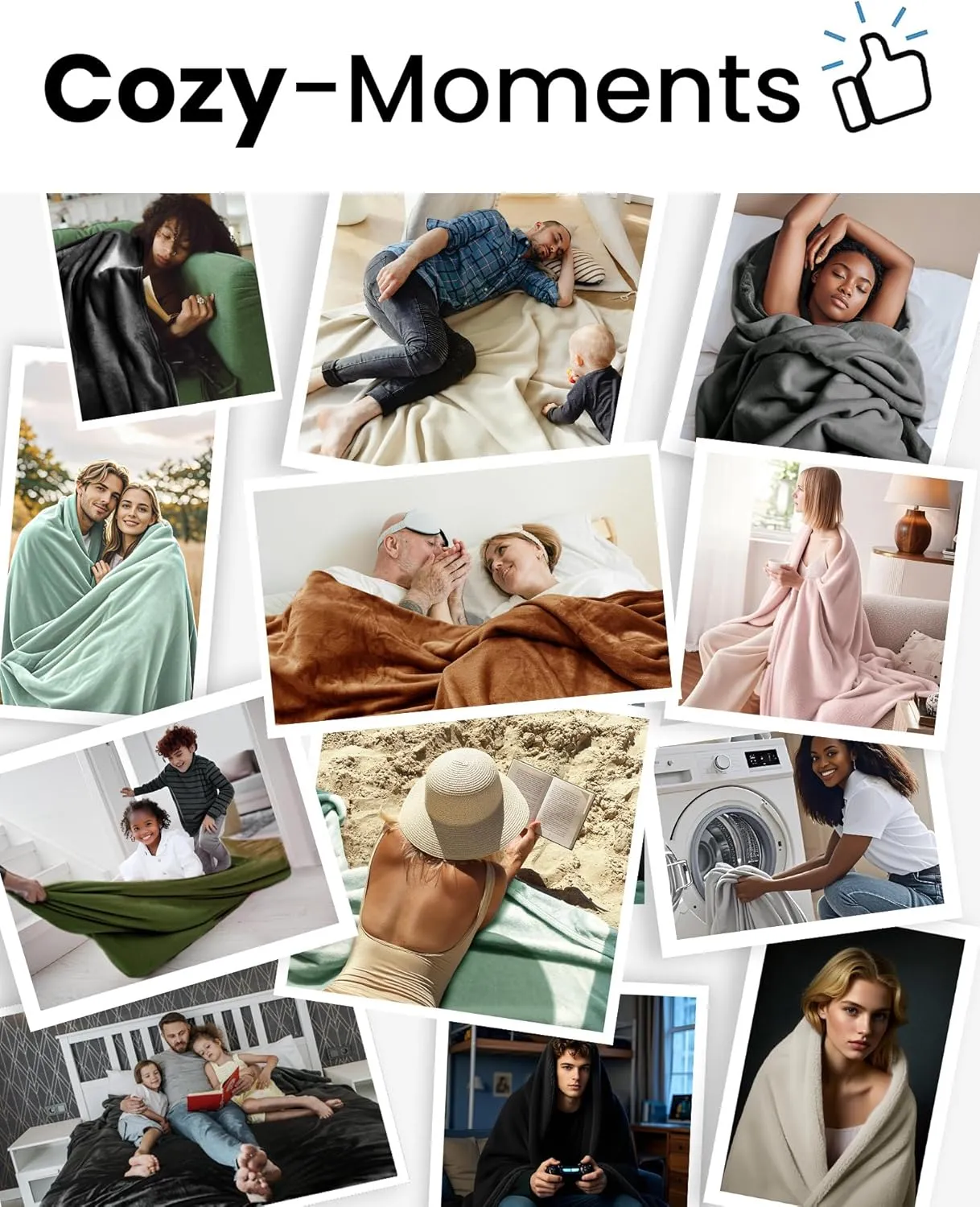 Navy Fleece Blanket Queen Size, Soft Cozy Blankets for Bed and Couch, Machine Washable Luxury Microfiber, Lightweight Portable Plush Blanket for Travel, Camping, Pets, Women, Adults