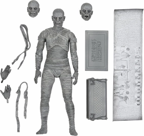 NECA Universal Monsters Mummy 7IN Ultimate AF Black & White VER