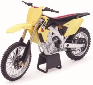 New-Ray 1/12 Suzuki RM-Z450 2014 Suzuki Motocross/Off-Road Bike, Yellow, (57643)