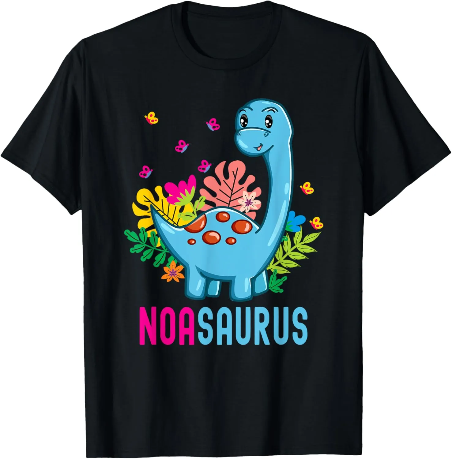 NOASAURUS Personalized Name NOA Dino Dinosaur Birthday T-Shirt