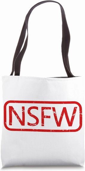 NSFW Sexy Allusion Stamp Funny Word Game Sayings Cool Tote Bag